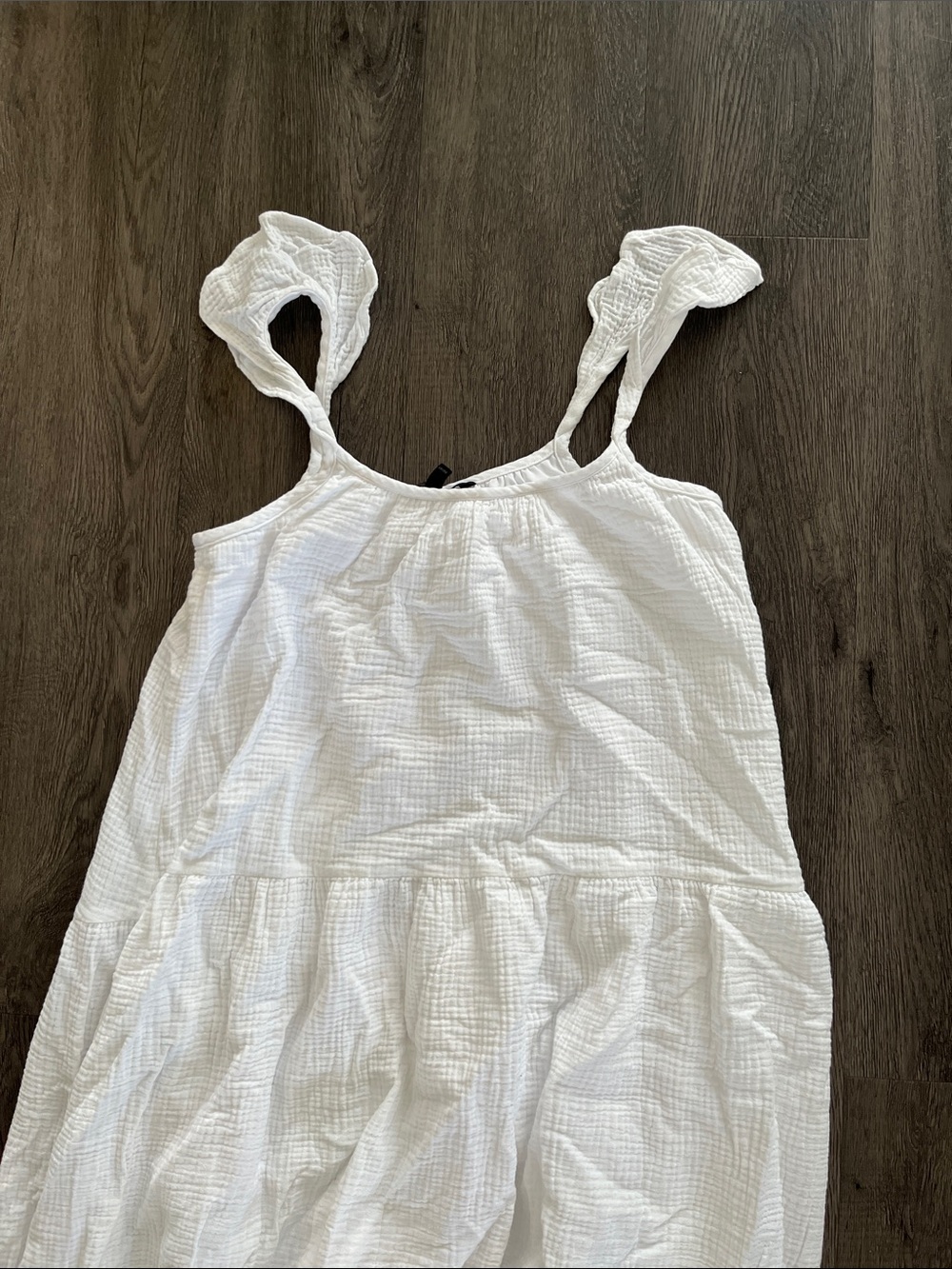 White Ruffled Tiered Sundress